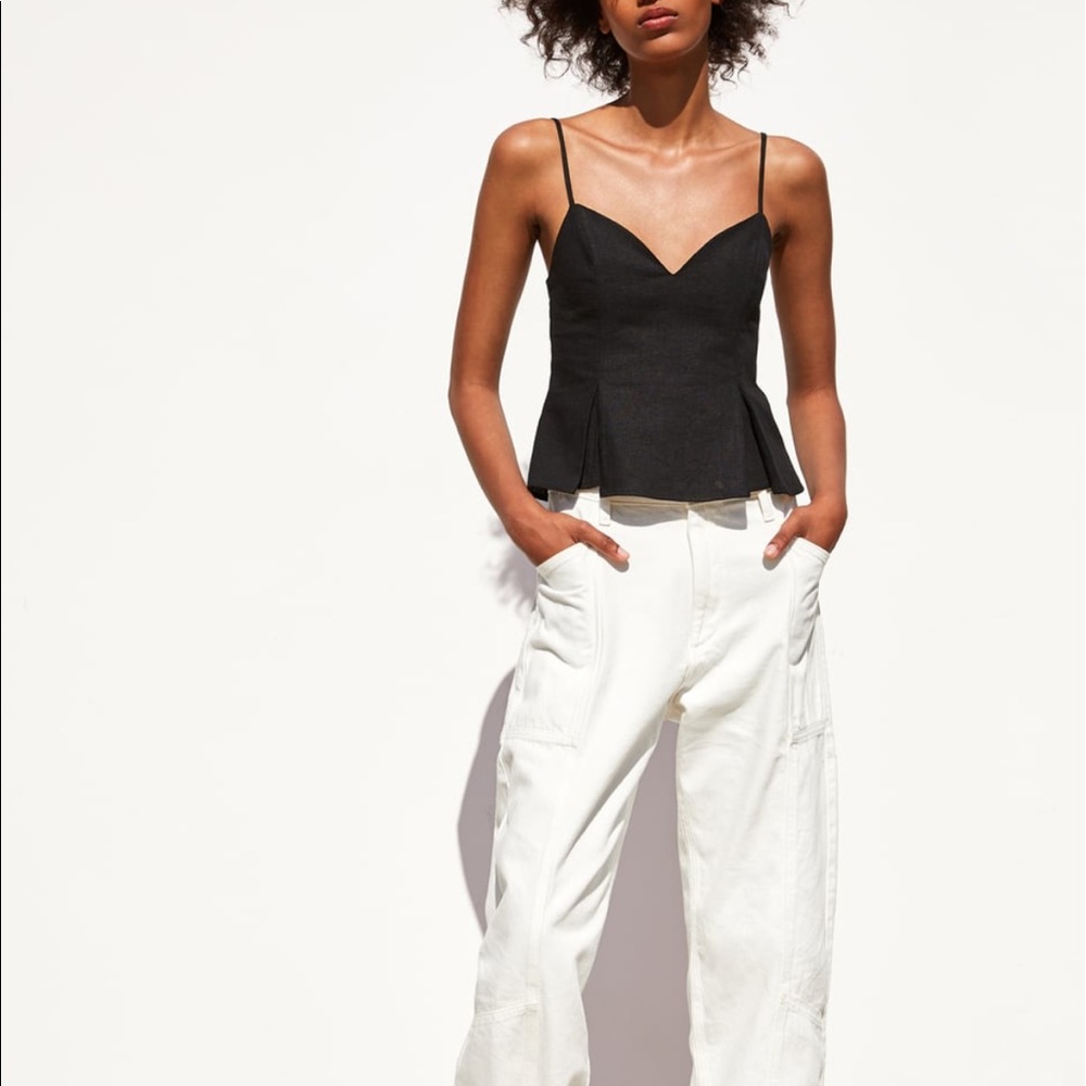 Zara linen top.